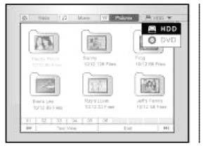 Videojelenetek lejátszása (keresõ segítségével) A készülék képes a HDD-re, illetve az írható DVD lemezekre rögzített videojelenetek (címek) lejátszására.