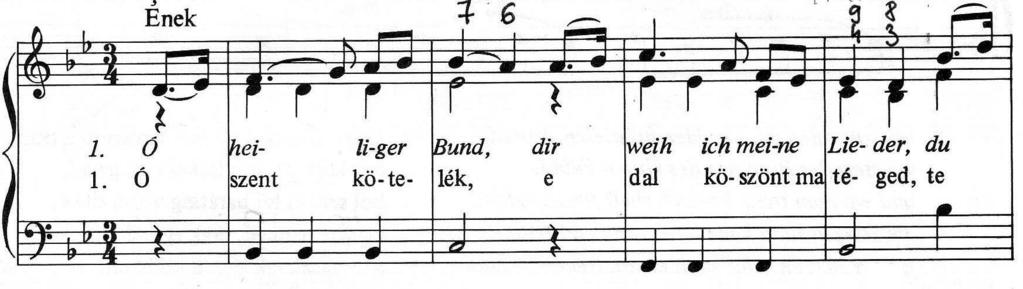 I. Mozart: An die Freundschaft KV. 125/h: A mű kiválóan alkalmas a késleltetések megfigyelésére.