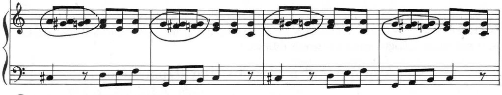 (szubdomináns) h-moll (szubdomináns) e-moll (szubdomináns).