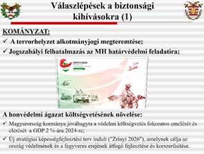 22 ÖSSZHADERŐNEMI PARANCSNOKSÁG SZAKMAI-TUDOMÁNYOS FOLYÓIRATA 9. ábra. A magyar kormányzat válaszlépései dr.