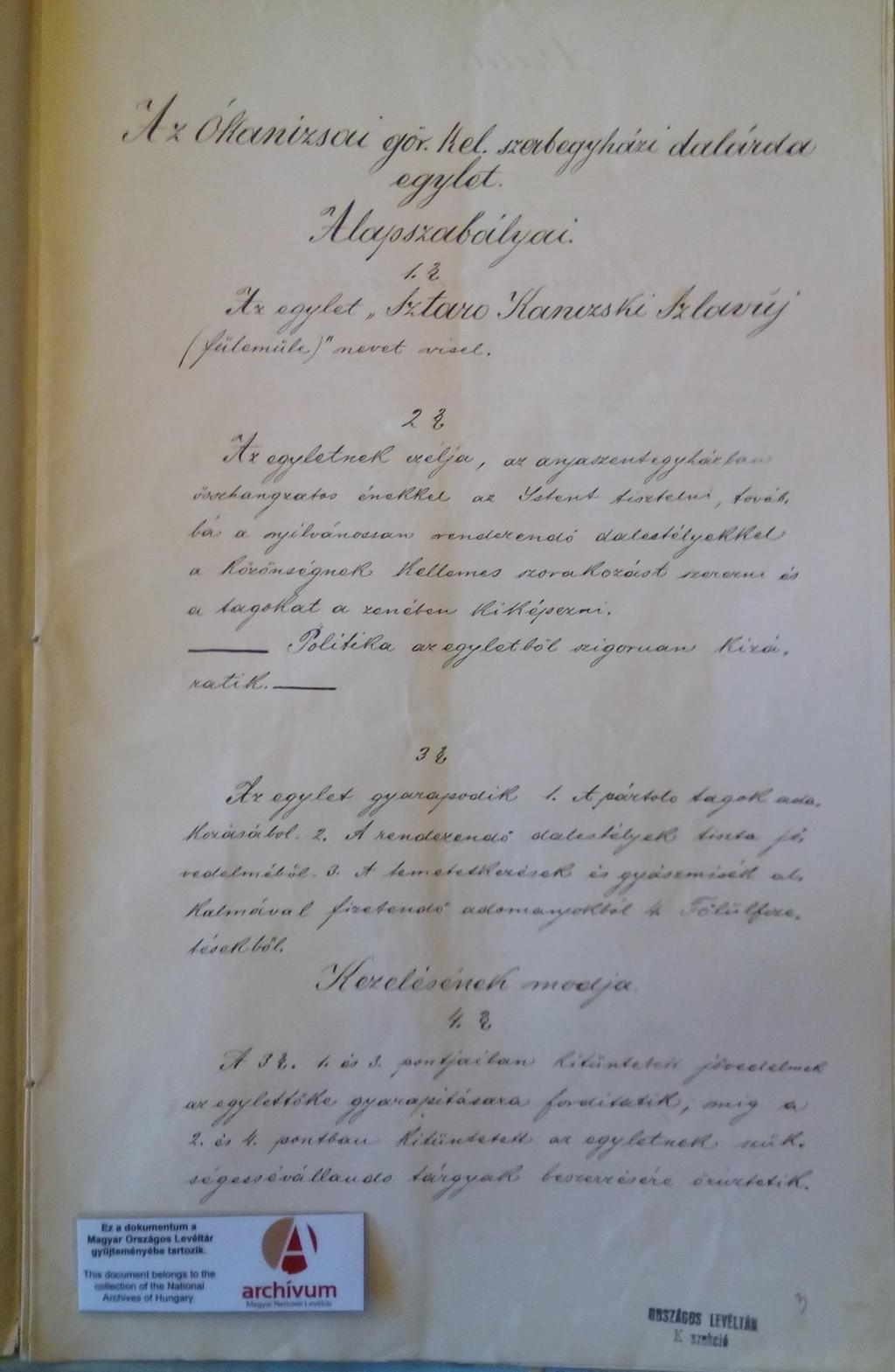 23. kép: Ókanizsai ortodox szerb dalárda