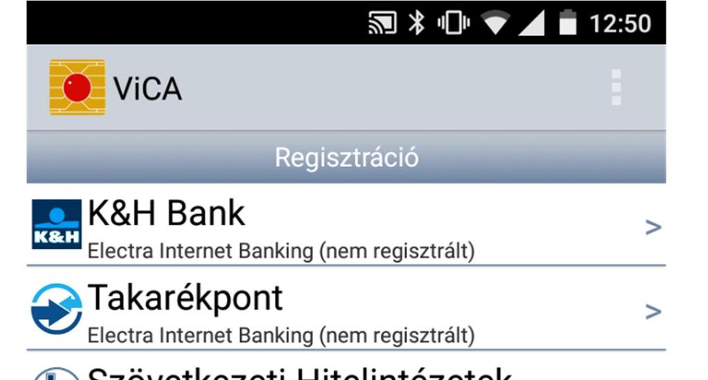 A Regisztráció gomb megnyomása