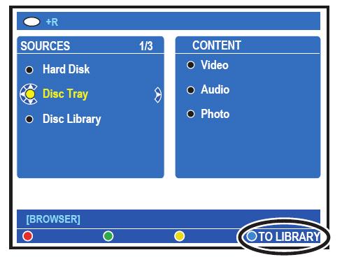A lemezkönyvtár használata A lemezkönyvtár (Disc Library) a készülék egy integrált adatbázisa. Segítségével könnyedén és gyorsan hozzáférhet az írható DVD lemezekre rögzített felvételekhez.