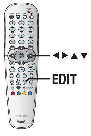 Felvételek szerkesztése írható DVD Az írható DVD szerkesztéséről A felvevővel számos lemezszerkesztő funkció áll rendelkezésére.