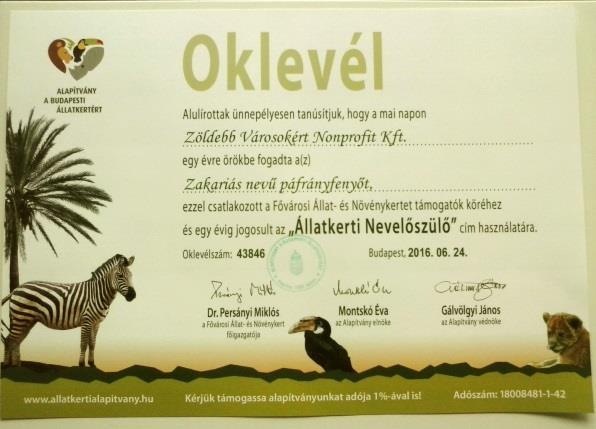 Egyesületének elnöke volt, aki a faültetésről és favédelemről beszélt, valamint a résztvevőkkel megosztotta a faápolók favédelmi szabvány javaslatát és faültetési technológiai utasítását.