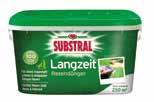 AKCIÓS TERMÉK 5 kg 250 m²-re Cikkszám: 8224 VOG cikkszám: 732139 SUBSTRAL HOSSZÚ HATÁSÚ GYEPTRÁGYA Minőségi hosszúhatású gyeptrágya részben speciális