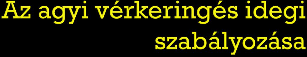 Perivaszkuláris axonterminálisok az agyi érfali simaizomzat határán Szinaptikus vezikulák-több transzmitter, gyakori a kolokalizáció A denerválás csökkenti,
