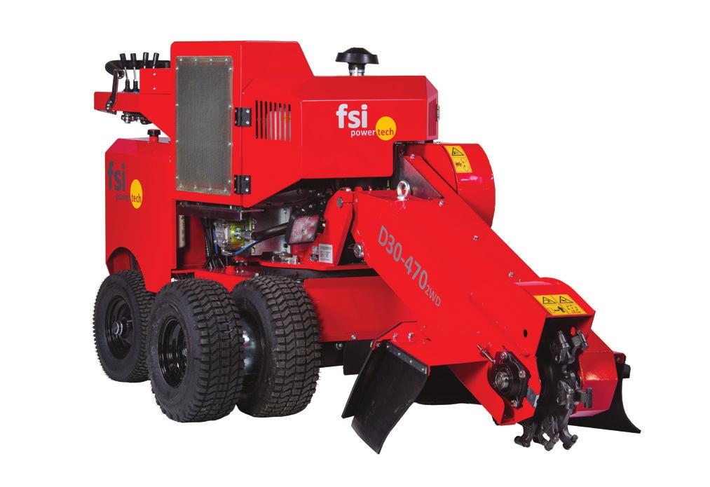 D30 Gép szélessége Magasság/Mélység 800 mm 380 mm Max.: 52 mm D30: Rönkvágó 2WD-vel és dízelmotorral Az FSI D30 komoly felhasználóknak készült, akik rendszeresen használnak rönkvágót munkájuk során.