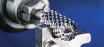 Tungsten carbide burrs with INOX cut High-capacity burrs for use on stainless steel (INOX) Up to 100 % higher stock removal performance when used on stainless steel (INOX) in comparison to