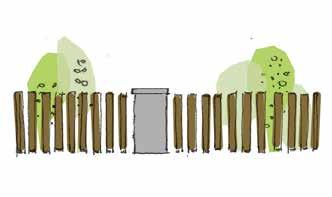 6. ÉPÍTÉSZETI AJÁNLÁSOK Liponya-dûlô Kerítések Az élősövényből, fából, vagy