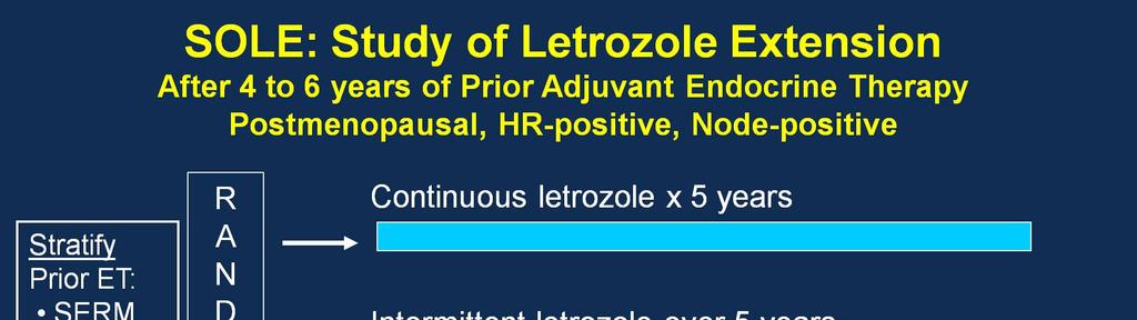 Sole study: ASCO 2017 SOLE: Study of Letrozole