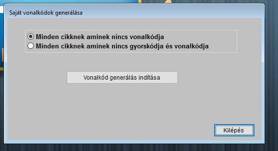 7., Gyorskód lista A termékekhez rendelt gyorskódok listáj A4-es méretben nyomtatható, a pénztár mellé un.
