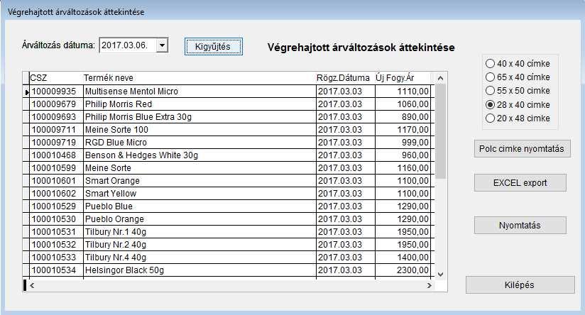 e. f. g. 17., ODBE megrendelés készítése 17./1. Megrendelés készítéséhez szükséges előfeltételek beállítása A menüpont használata nemzeti dohánybolt specifikus.