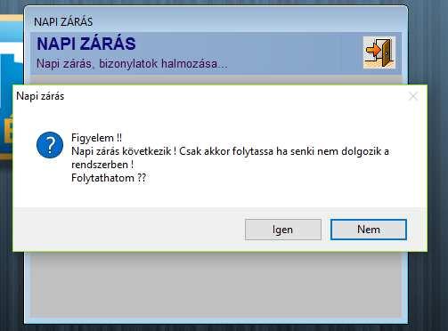 zárókészlet értékét.