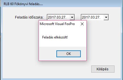meg a feladás indítása gombot Kilépéshez kattintson a Kilépés gombra A sikeres feladásról üzenetet kap.