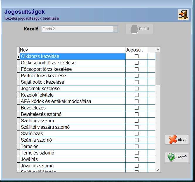 jogosultságokat.