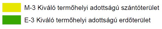 adottságú erdőterület - FÖMI