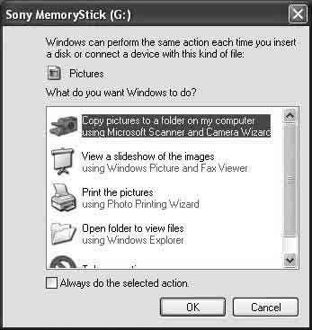 Krok 4-A: Kopírovanie záberov do počítača Ak máte operačný systém Windows 98/ 98SE/2000/Me, postupujte podľa krokov v časti Krok 4-B: Kopírovanie záberov do počítača (pre Windows 98/98SE/2000/Me) na