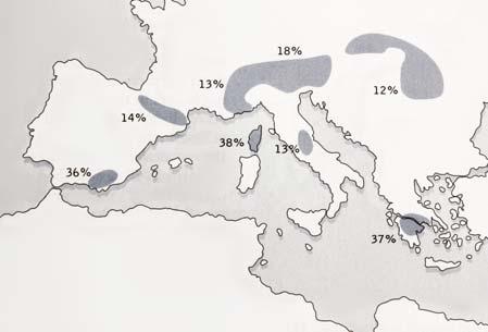 Endemizmusok/Európa +világ Európai hegyvidéki flóra endemizmusai (%) Fajgazdagság Veszélyeztetettség Endemikus (bennszülött) egy