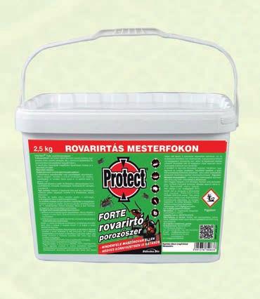 KS-21512 KS-21513 1,5 kg 20 kg PROTECT FORTE ROVARIRTÓ POROZÓSZER 0,5 tömeg % (5 g/kg) permetrin Zárt térben, rejtett