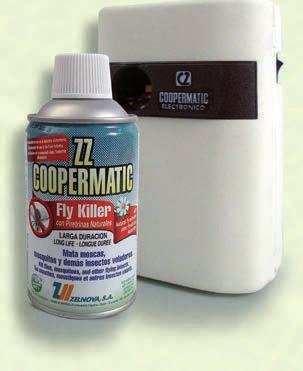légy, szúnyog, darázs és egyéb repülő rovarok irtására alkalmas rovarirtó aeroszol, amely a Coopermatic automata adagoló készülék