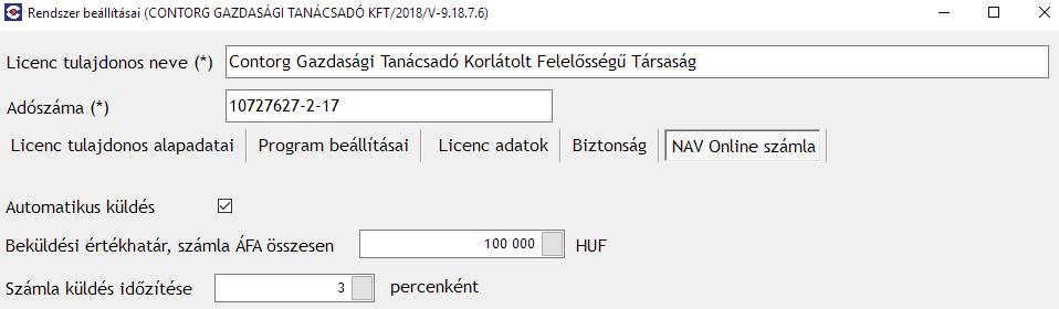 EVOLUT (ON-LINE SZÁMLA KÜLDÉSE 1/3.