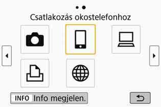 Megtekinthető képek megadása A fényképezőgépen beállíthatja, hogy mely képeket lehessen megtekinteni okostelefonról. Ezeket a képeket akkor adhatja meg, ha már nem aktív a Wi-Fi-kapcsolat.