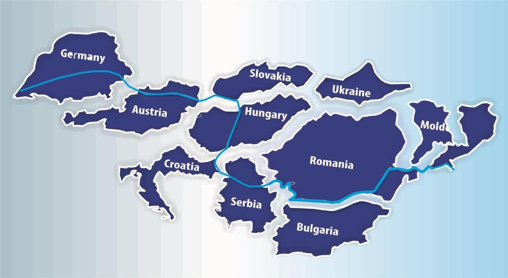A Duna régió jelenleg Duna: 2411 km, 20 ország osztozik a vízgyűjtőn, 10 partmenti ország = 10 ország felelős a hajózás fenntartásáért (7 EU tagállam, 3 EU-n kívüli állam) Hajózást nehezítő