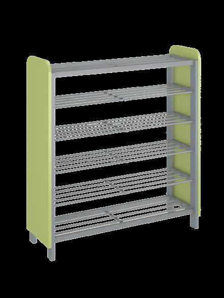 vastag laminált bútorlap, ABS élzárással, 50x25 mm-es síkovál cső váz, 4 db műanyag