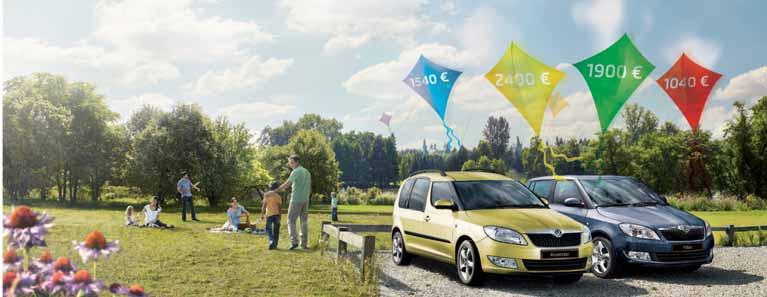DS 12-37 STRANA - 03 Vyfarbite sa s jesennými bonusmi ŠKODA Kombinovaná spotreba a emisie CO 2 automobilov Fabia a Roomster: 4,2 6,4 l/100 km, 109 149 g/km. Ilustračné foto. Zarobte si doma napr.