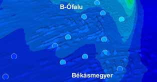 ábrán látható a vizsgált terület több részére számítással meghatározott szennyez koncentráció eloszlás.
