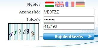 Amint a Bejelentkezés gombra kattintottunk, a gomb inaktívvá válik, jelezve, hogy a belépés már folyamatban van.