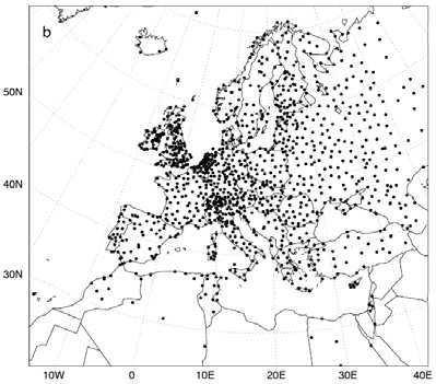 rácsponti adatbázis, kb. 16 000 meteorológiai állomásra lenne szükség, és tudjuk, hogy ennyi nem létezik (kb.