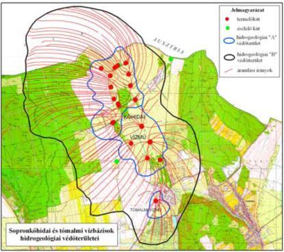 Hidrogeológiai "C" védőterület: Annak a teljes vízgyűjtő területnek a határait jelzi, ahonnan a felszínre hulló csapadék egyáltalán eljuthat a kúthoz. http://www2.nyuduvizig.hu/?