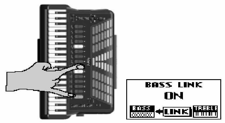 regisztert, miközben a Bass Link funkció aktív. (Hogyha egy Bass regisztert határoz meg, a Bass szekció a Free Bass-ról a Bass módra vált, ha szükséges.) Hogyha egy ORC.