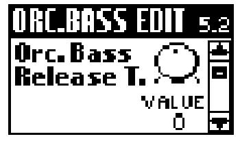 V Harmonika 5.2 Orc Bass Release Time 5.2 Orc Bass Release Time (0~63, Alap beállítás: 0) Ez a paraméter meghatározza azt a módot, ahogy a hang megsz nik, amikor elengedi a megfelel gombot.