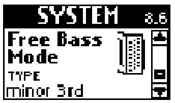 V Accordion 8.5 Bass & Chord Mode Set 1~30 A kiválasztott lábkapcsoló a meghatározott szett behívására szolgál (amely szett számát kiválasztotta).