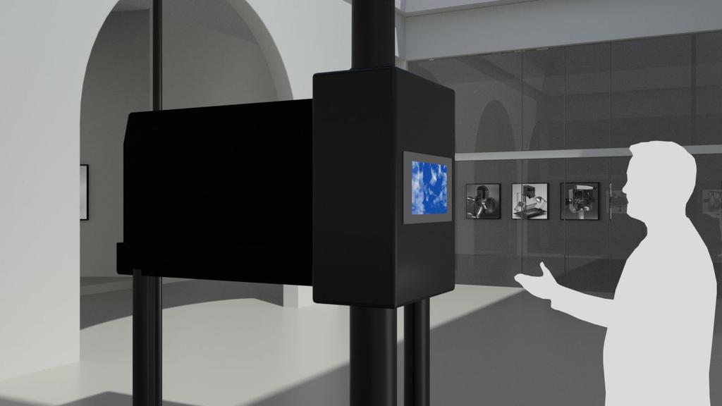 installáció a bal oldali fedett tér