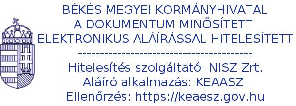 Ügyiratszám: Ügyintéző: Telefon: BE-02/ 20/46053-007/2018.
