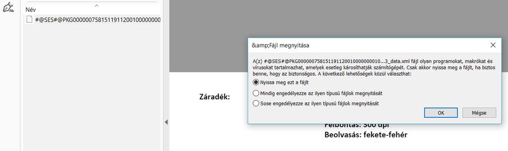 állományával, azzal az eltéréssel, hogy a nevet egy _data taggal egészíti ki, és a kiterjesztése értelemszerűen XML. Az állomány nevére jobb egérgombbal kattintva egy háromelemű menü jelenik meg.