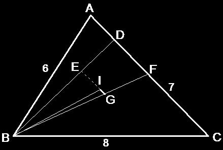 MEGOLDÁSOK. FORDULÓ AC 7 Ez azt jeleti, hogy IG AC és IG. Legye BD az 3 ABC háromszög magassága ( D AC ) és legye BD IG E, így BE a BIG háromszög magassága. F -el jelöljük az (AC) felezőpotját.