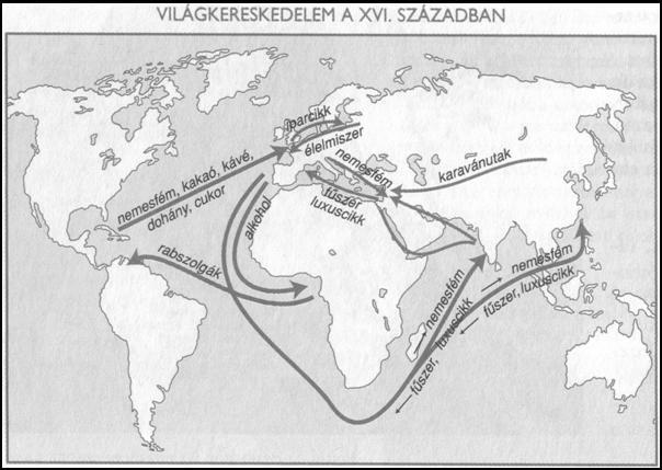 (Világkereskedelem a XVI. században = Welthandel im 16. Jh.