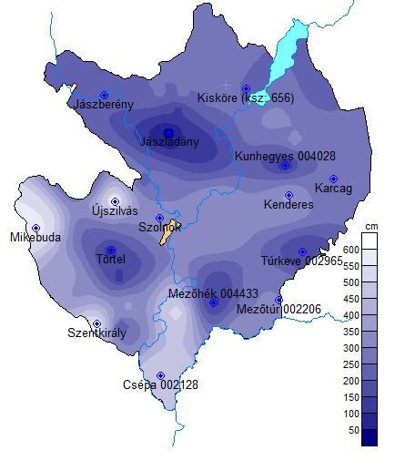 Talajvízviszonyok terep alatt a KÖTIVIZIG területén 2017. december 31-én Szolnok, 2018.