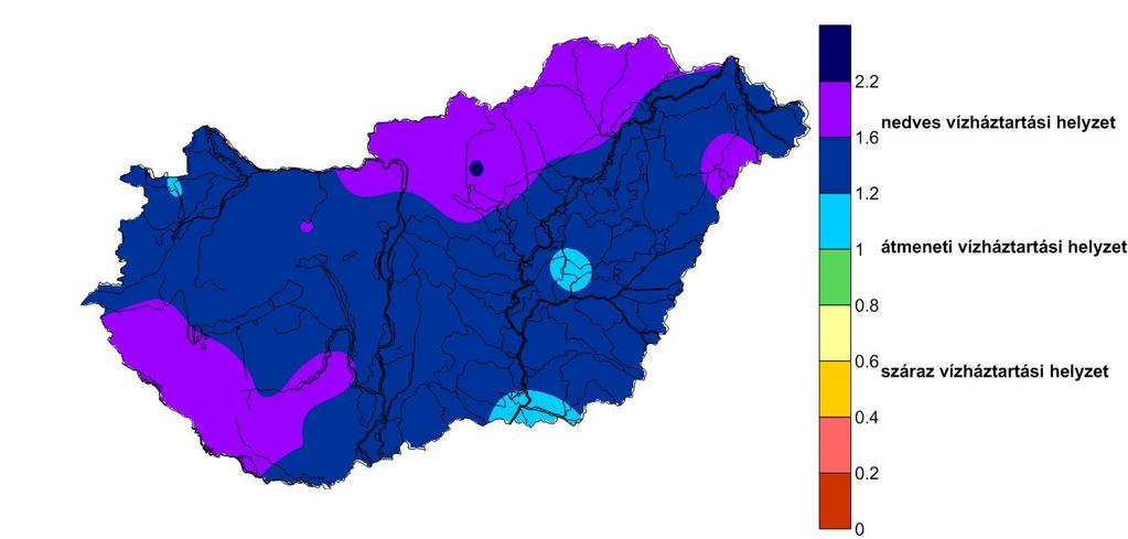 Az elrejelzett GVM-értékek térképszer feldolgozását a következ ábrán mutatjuk be.