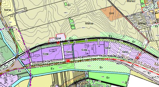 leírása: A NIPÜF a város önkormányzatával egyetértésben javasolja a Keleti Ipari parkkal szemben, a 610-es úttól északra eső