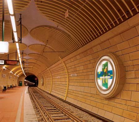 400 m 2 Metróállomások, Mülheim-városközpont és Mülheim Broich Burkolatok: Seebergi