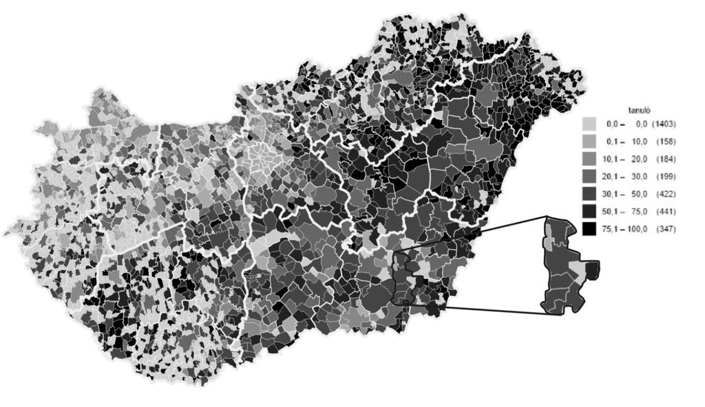fő). A mutató a járás településein szintén jelentős különbséggel jelenik meg.