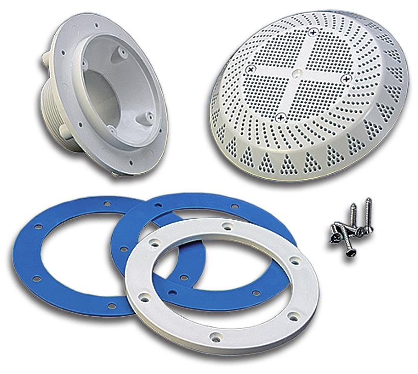 0 Szívó-befúvó fej légbekeveréssel fóliás medencékhez / Suction-blow head for liner pools D6-2" - /8" 0.