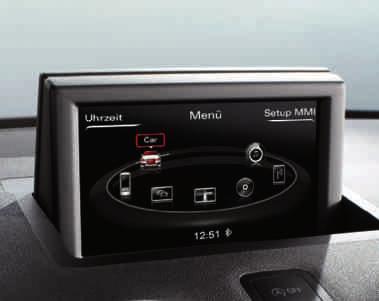 Telefon és kommunikáció Vezetői segédrendszerek Futómű/fékek Audi music interface hordozható médialejátszók, így például Apple ipod (a 4.
