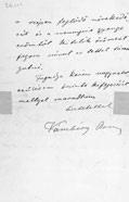 Sziveskedjék kérem a Magyar Földrajzi Társulatnak őszinte köszönetemet kifejezni azon kitüntetéstért, melyben részesítettek, midőn a Társulatnak tiszteletbeli elnökévé megválasztani kegyeskedtek